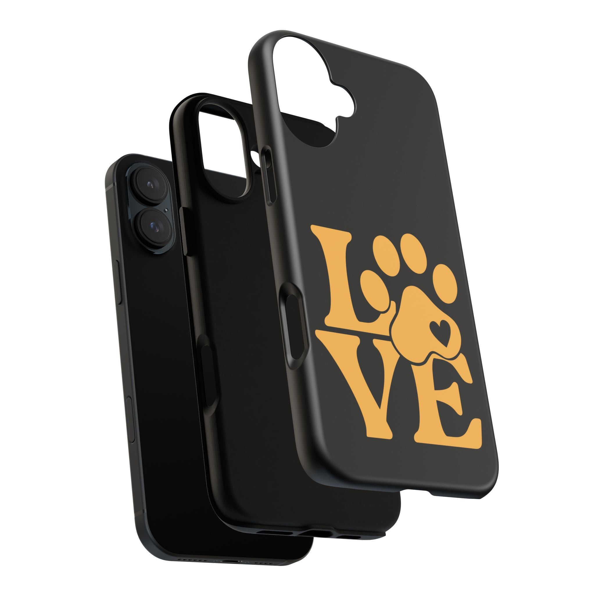 Phone Case — LOVE Paw Print Design (Pet Lover Protective Case)