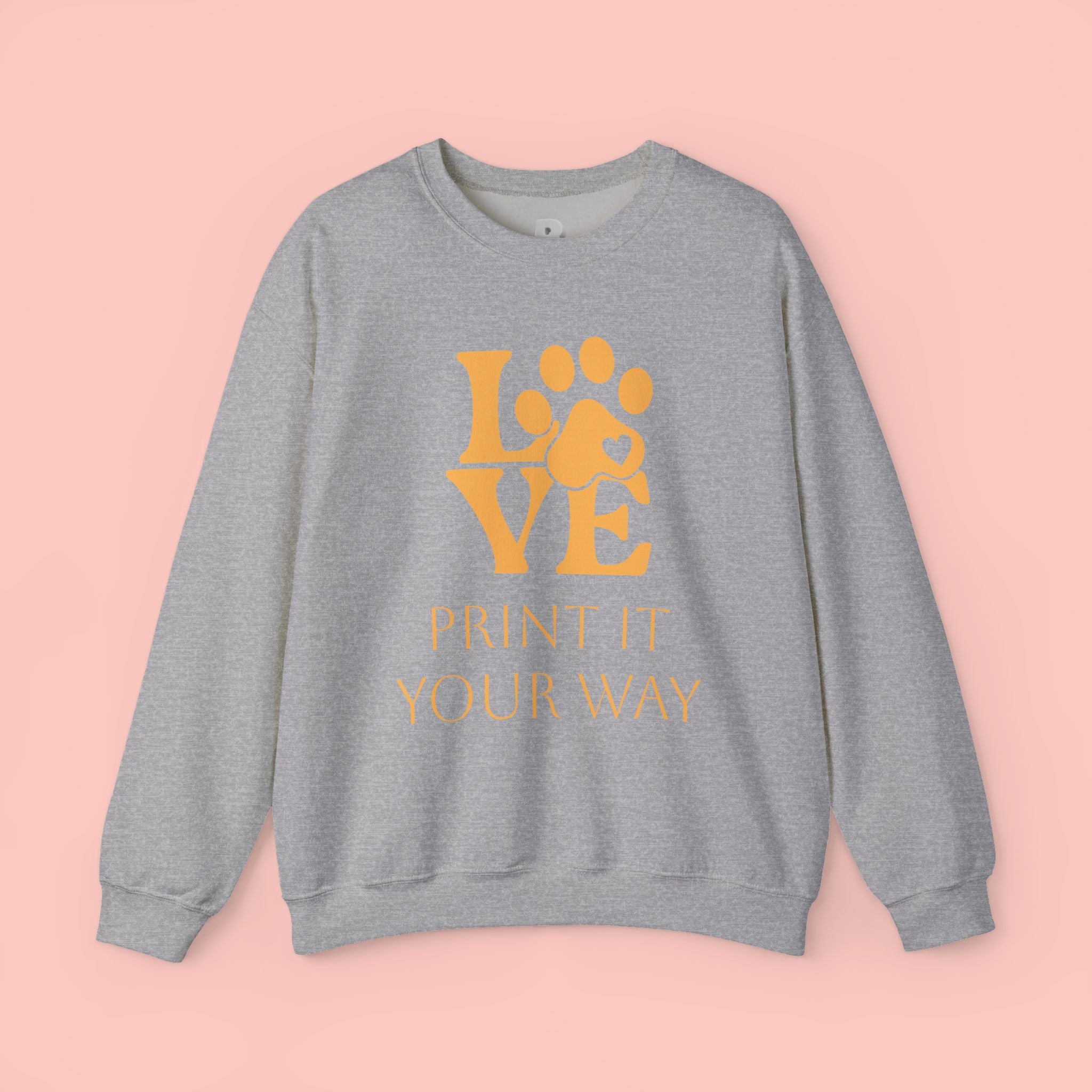 Love Paw Crewneck Sweatshirt — Pet Lover Graphic Sweatshirt