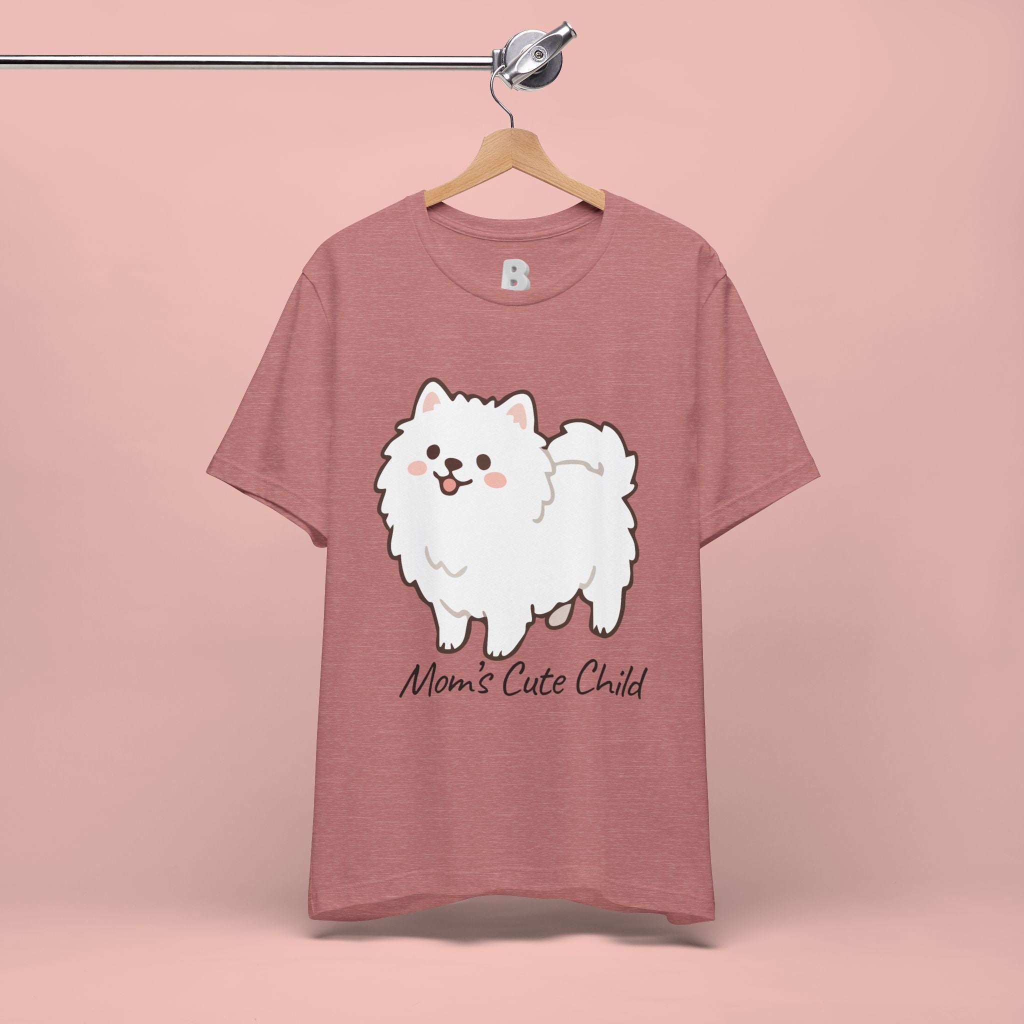 Cute Fluffy Pomeranian Tee — "Mom's Cute Child" Dog T-Shirt