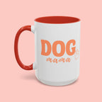 Dog Mama Coffee Mug — Cute Heart Accent Ceramic Mug (11/15 oz)
