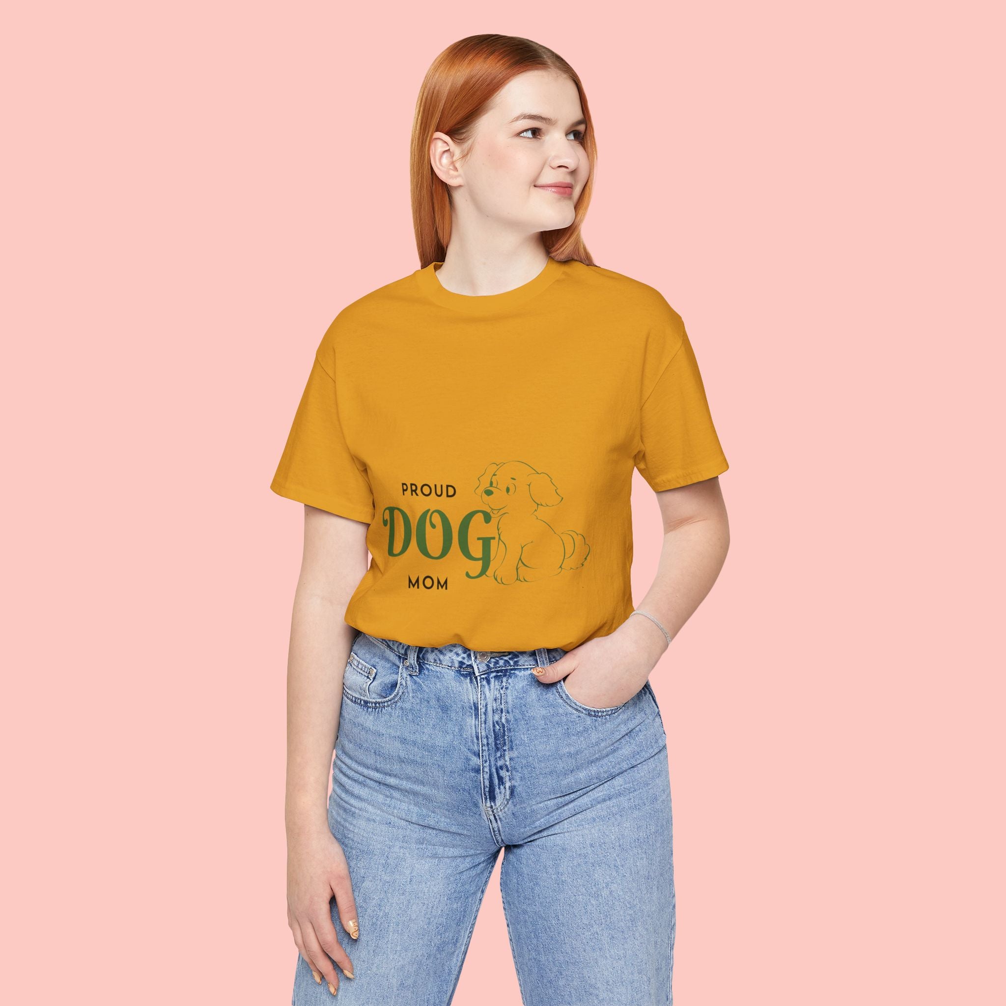 Proud Dog Mom T-Shirt – Cute Paw Print & Puppy Graphic Tee