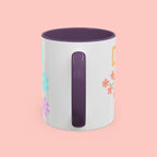 Dog Mom Club Accent Coffee Mug – Colorful Paw Print 11/15oz