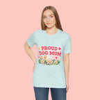 Proud Dog Mom Tee – Floral Retro Heart Design