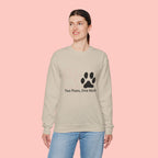 Crewneck Sweatshirt – "Two Paws, One Mom" Paw Print Mom Gift