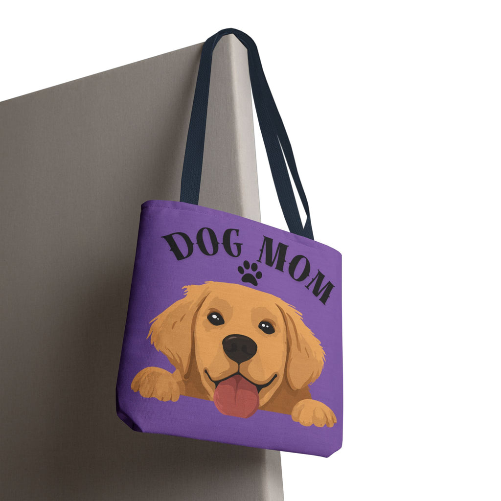 Dog Mom Tote Bag — Cute Golden Retriever Paw Print All-Over-Print Tote