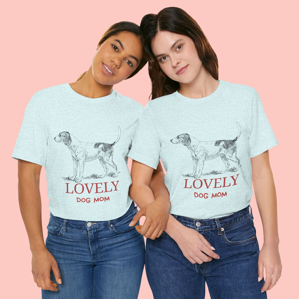 Lovely Dog Mom T-Shirt — Vintage Sketch Dog Graphic Tee