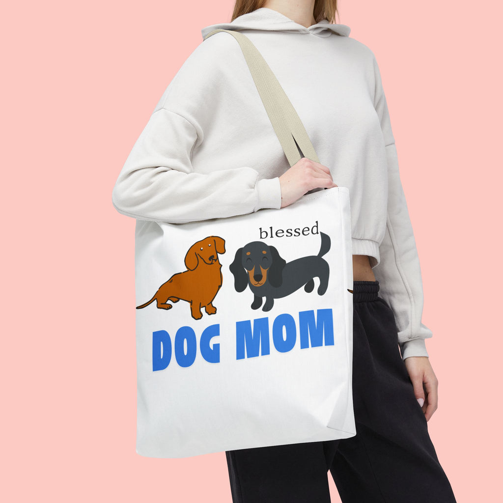 Dog Mom Tote Bag — Blessed Dachshund Design