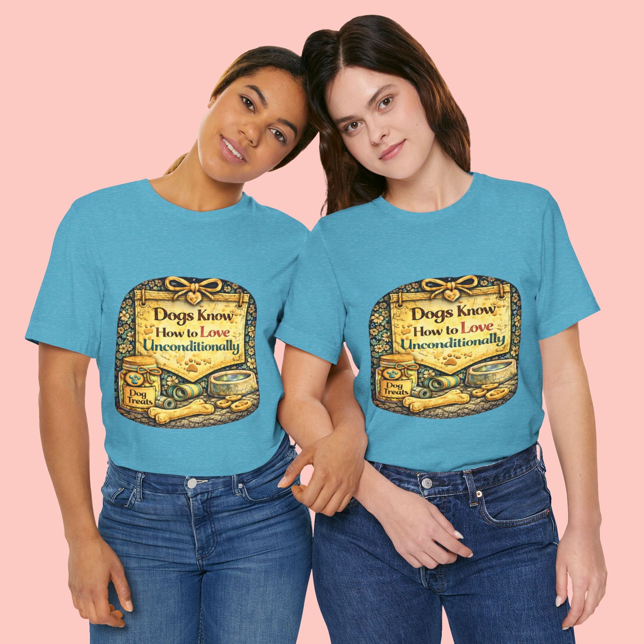 Dog Lovers T‑Shirt – "Dogs Know How to Love Unconditionally" Vintage Design