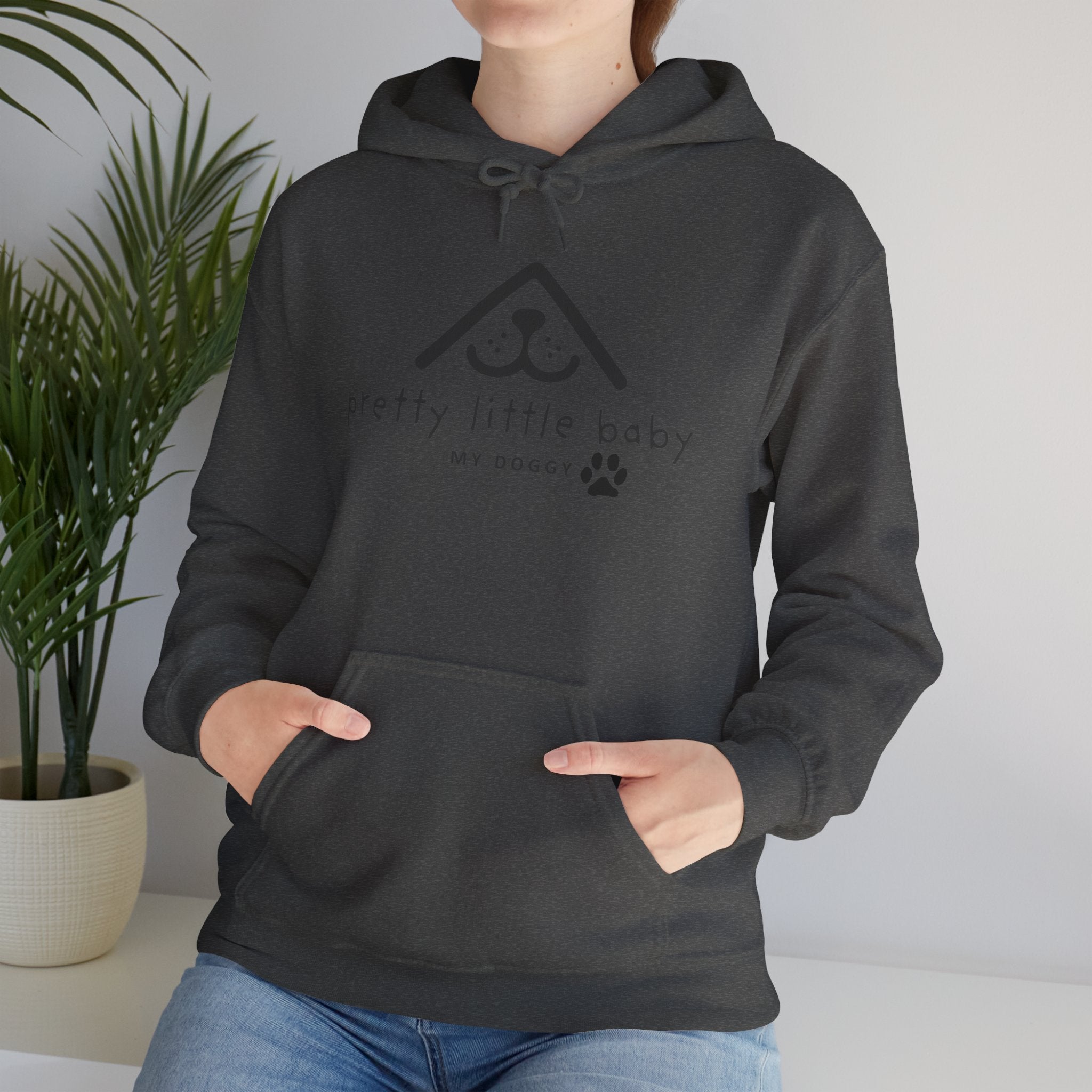 Pretty Little Baby Dog Hoodie – Cute Minimalist Paw Print Sweatshirt