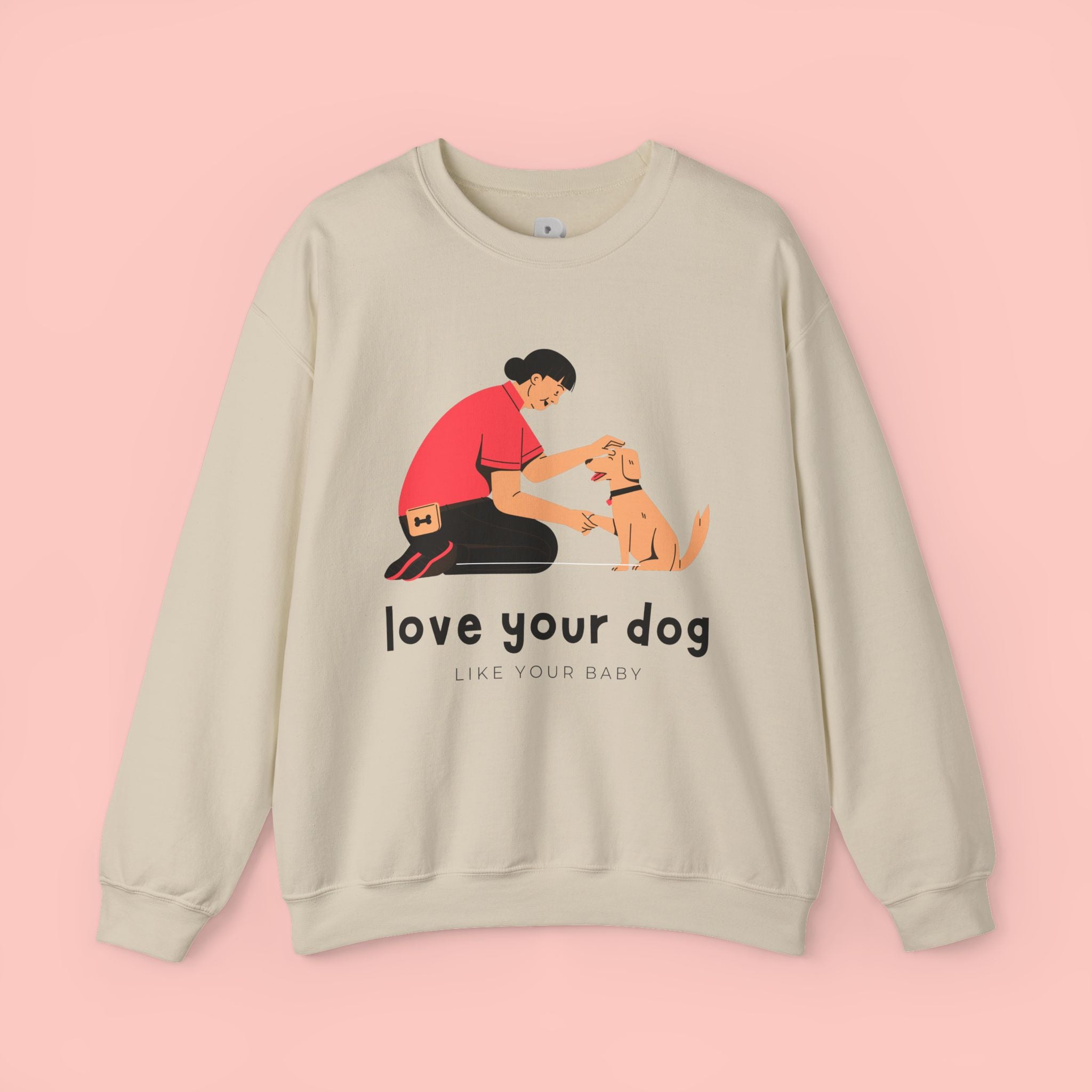 Love Your Dog Crewneck Sweatshirt — Cute Pet Lover Graphic Pullover
