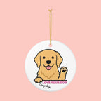Dog Ornament — 'Love Your Dog Everyday' Ceramic Pet Memorial Decoration