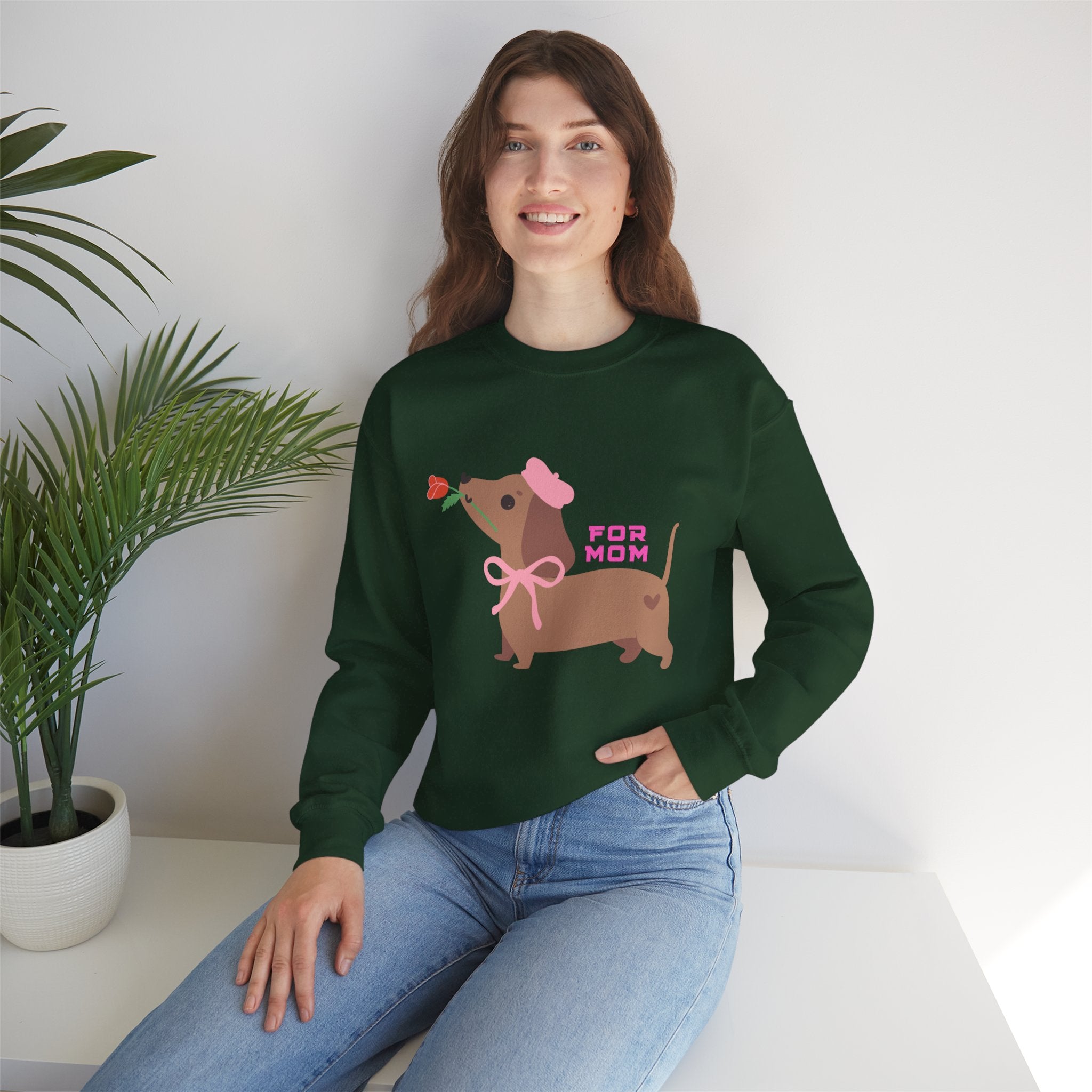 Dachshund 'For Mom' Crewneck Sweatshirt – Cute Dog Mom Gift
