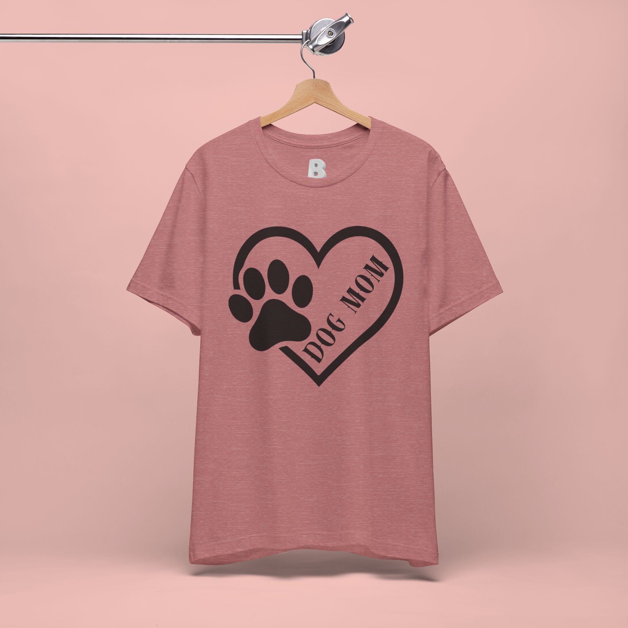Dog Mom Heart Paw T-Shirt