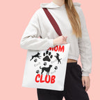 Dog Mom Club Tote Bag – Cute Paw Print Canvas Tote for Dog Lovers