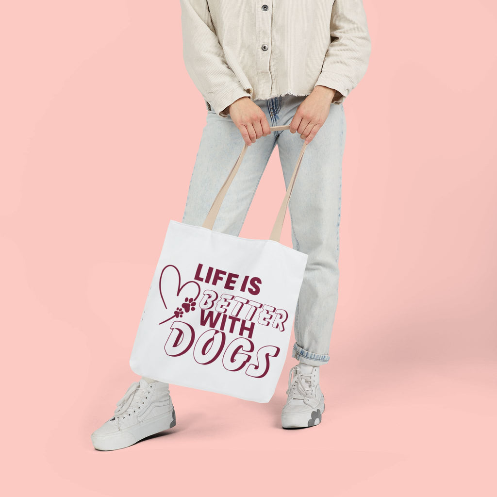 Life Is Better With Dogs Canvas Tote Bag