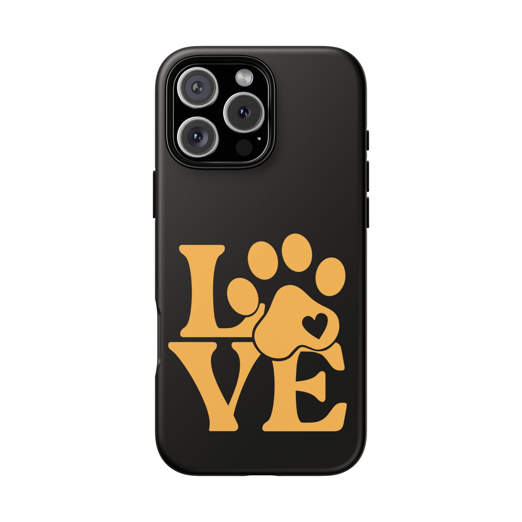 Phone Case — LOVE Paw Print Design (Pet Lover Protective Case)
