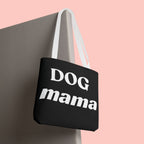 Dog Mama Tote Bag — Black Canvas Pet Lover Tote