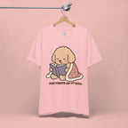 Paw Prints On My Soul T‑Shirt — Cute Reading Puppy Graphic Tee