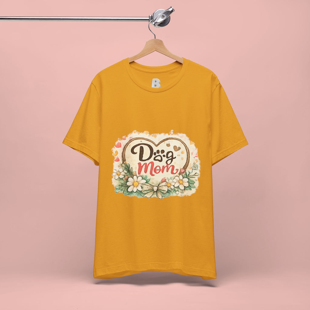 Dog Mom T-Shirt – Floral Paw Heart Graphic Tee