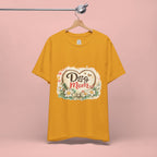 Dog Mom T-Shirt – Floral Paw Heart Graphic Tee