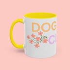 Dog Mom Club Accent Coffee Mug – Colorful Paw Print 11/15oz