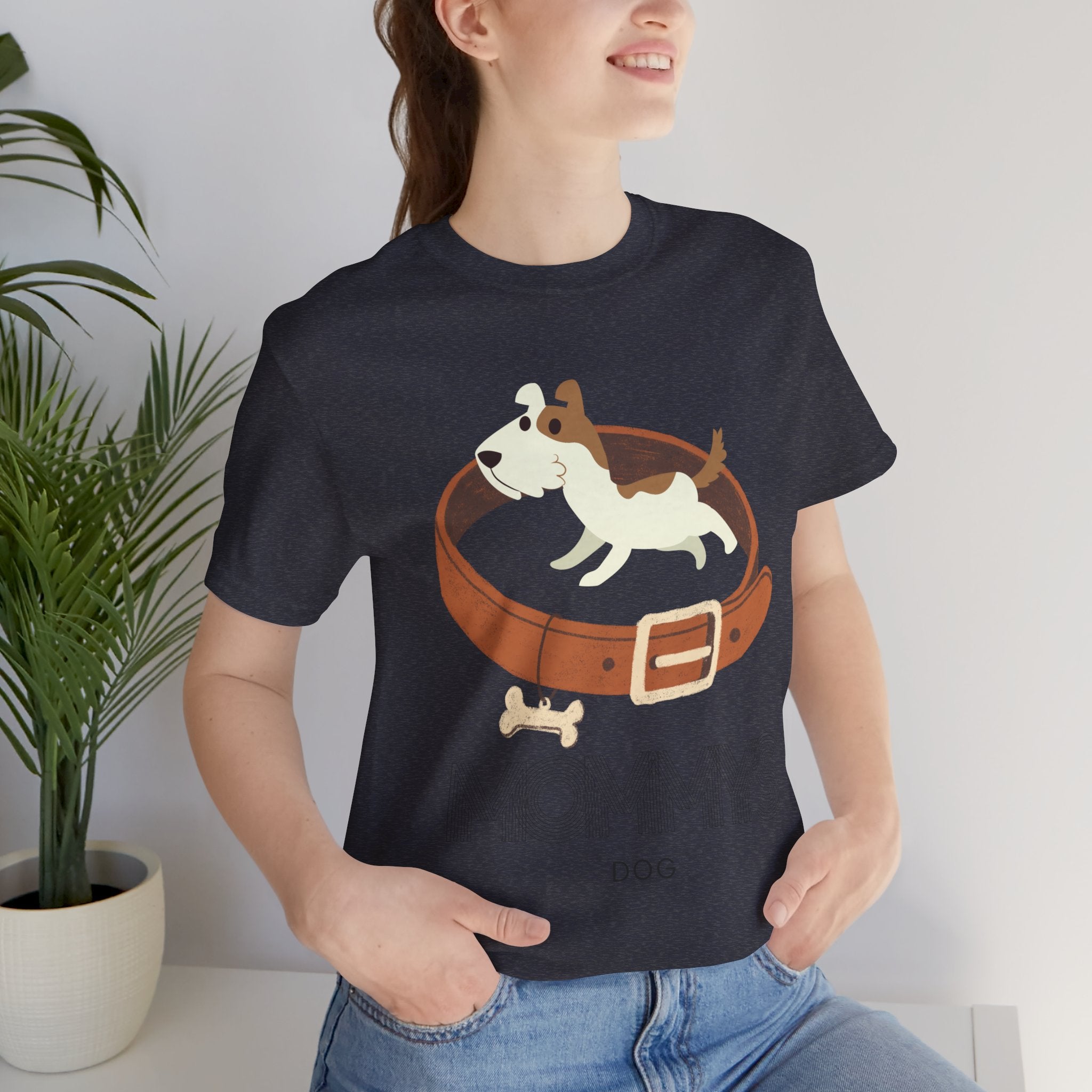 Mommy's Dog T-Shirt – Cute Puppy & Collar Graphic Tee for Dog Moms