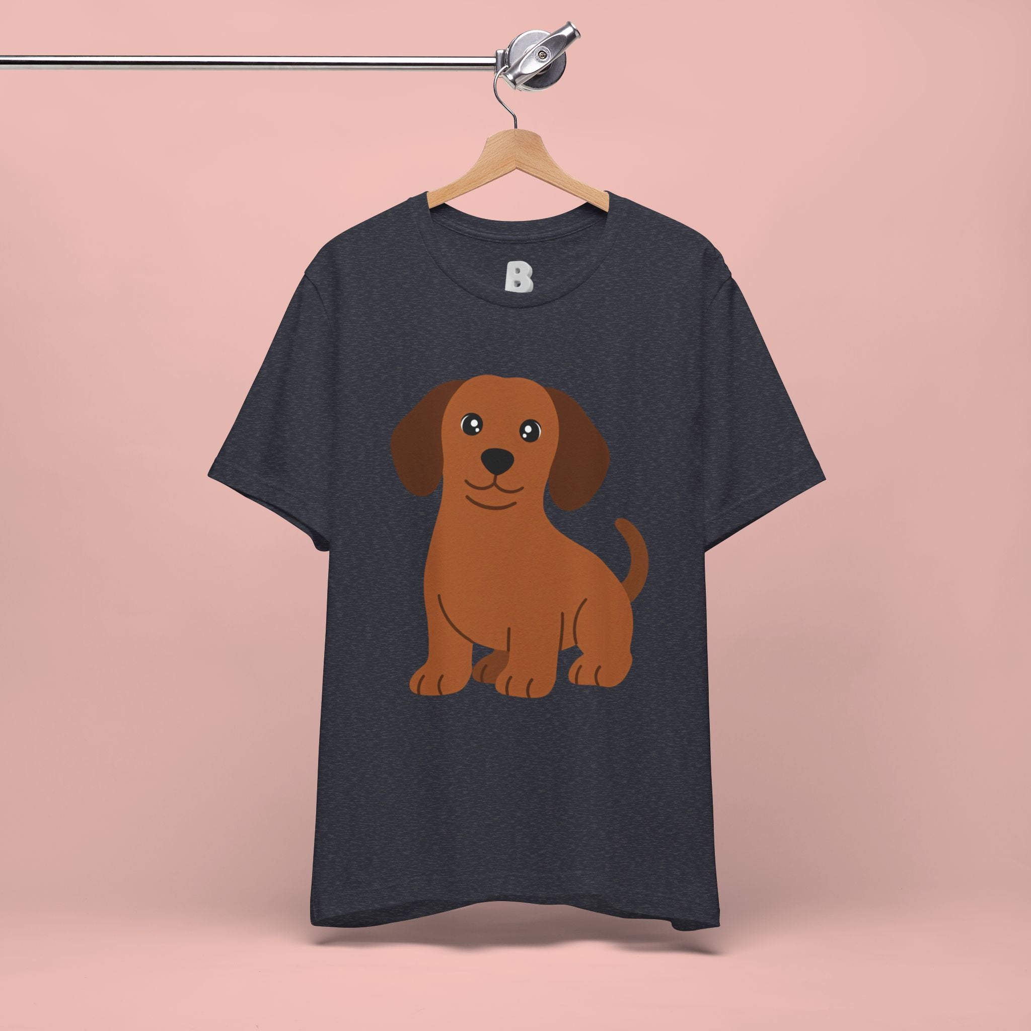 Dachshund Puppy Graphic T-Shirt — Cute Brown Dog Tee