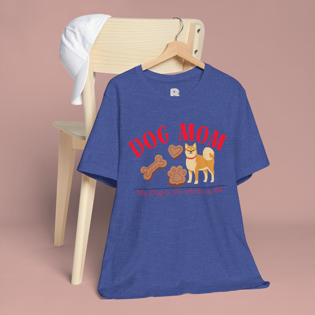 Dog Mom T-Shirt — Cute Shiba & Treats “My Dog Is My Whole World” Tee