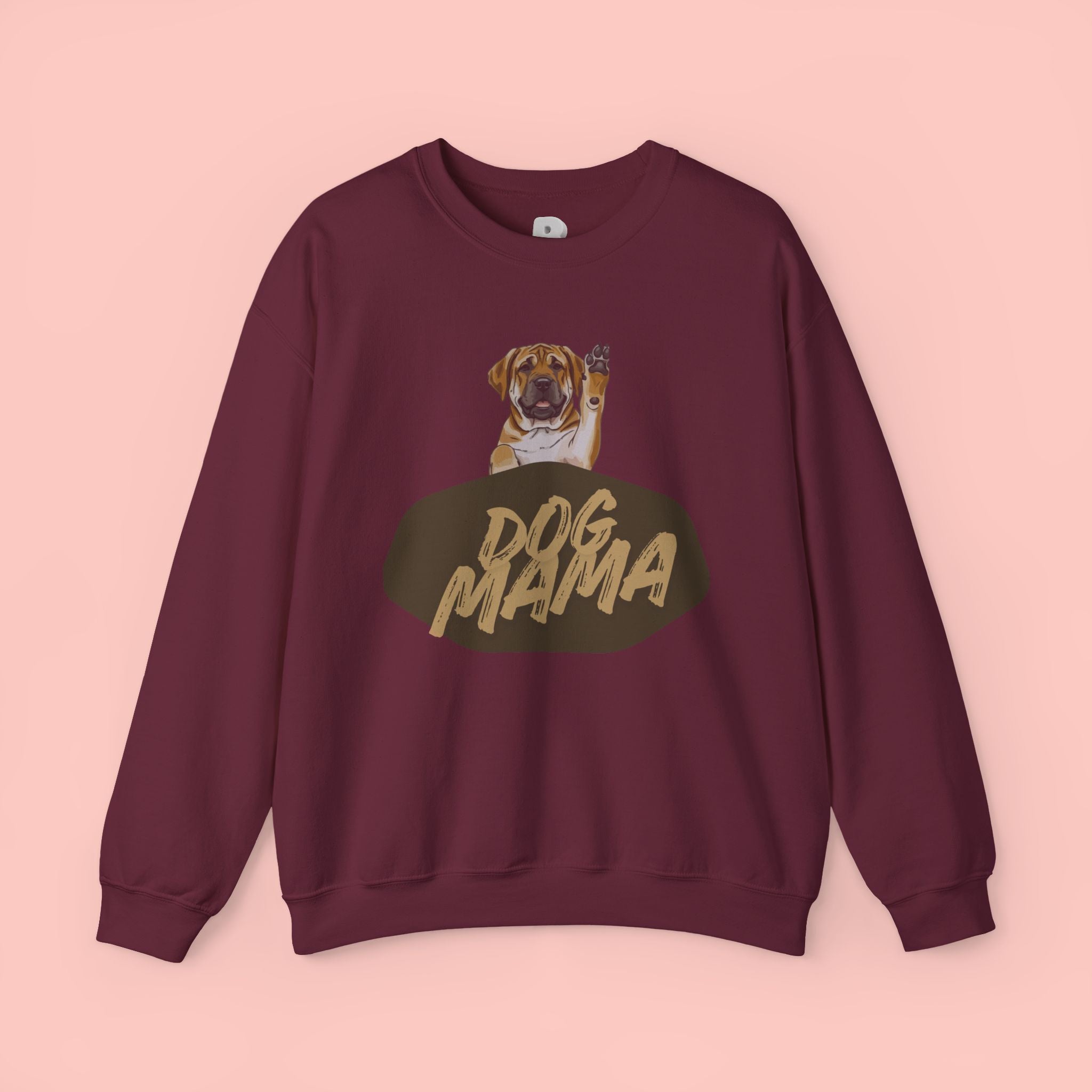 Dog Mama Crewneck Sweatshirt — Cute Puppy Graphic Pullover for Dog Lovers