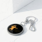 Dog Dabbing Keyring Tag – "Chillin' With My Child" Novelty Pet Lover Keychain