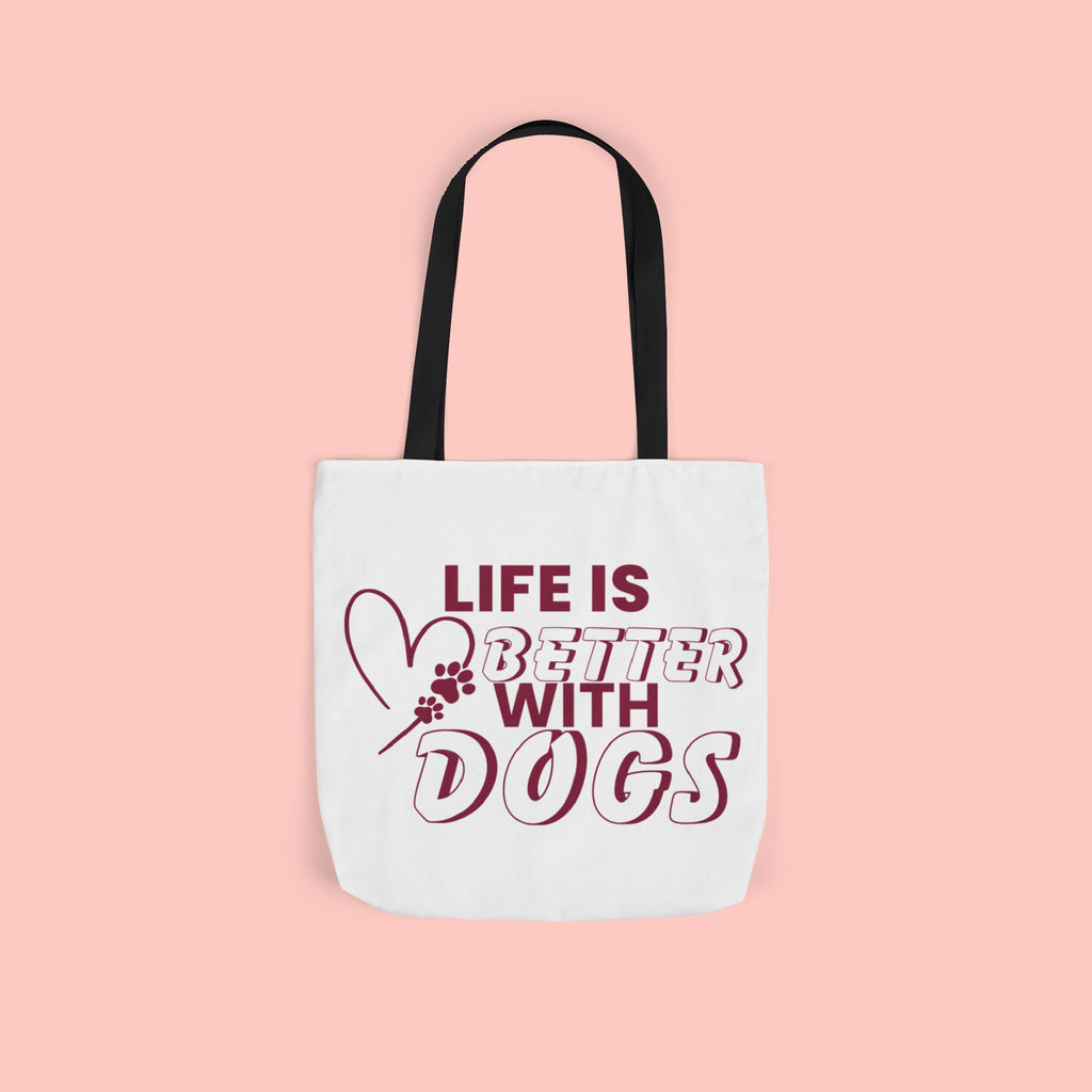 Life Is Better With Dogs Canvas Tote Bag