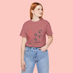 Dog Cuddle Tee – "Would Rather Cuddle My Dog" Paw Print Floral T-Shirt