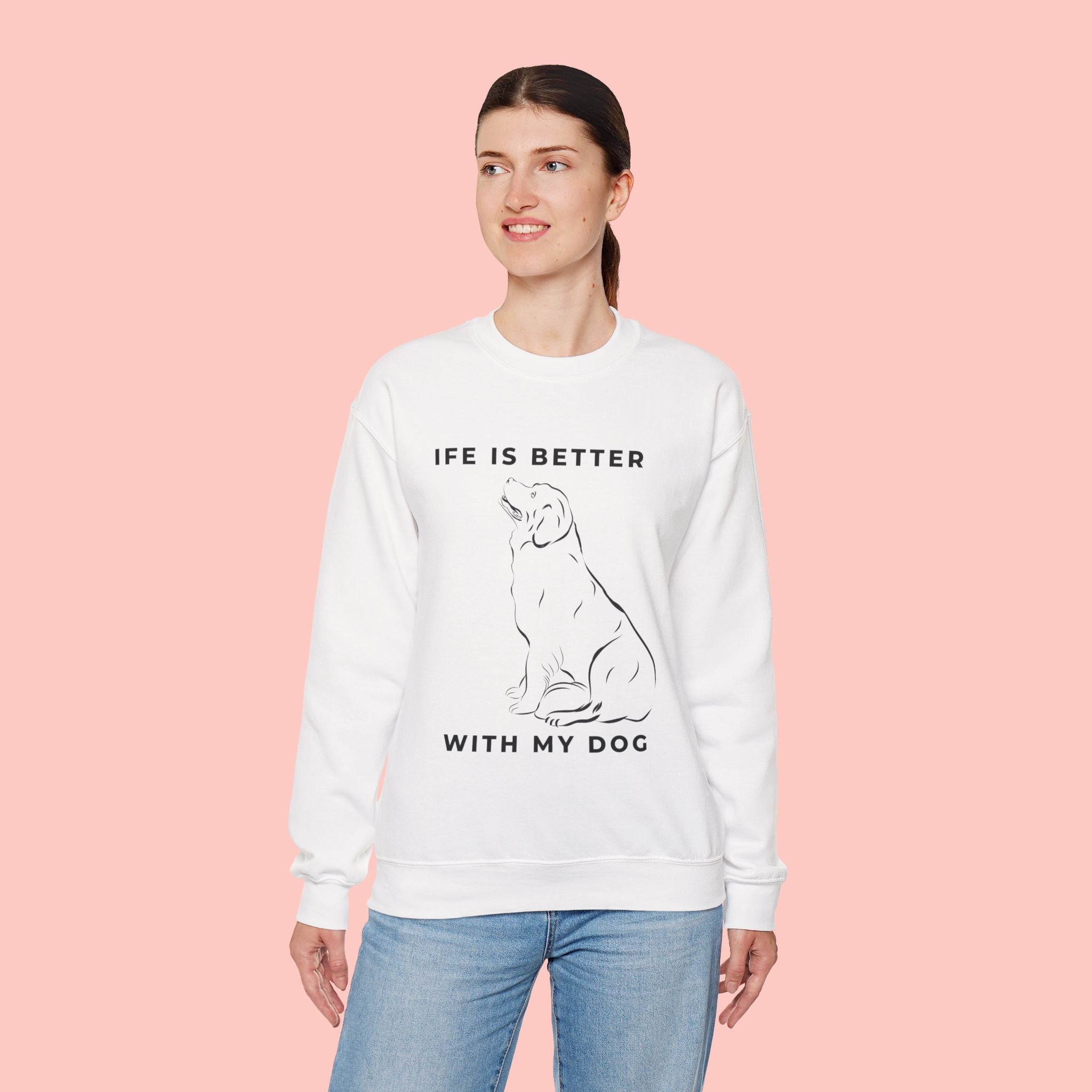 Dog Mom Sweatshirt – 'Dog Mom' Polaroid Graphic Crewneck