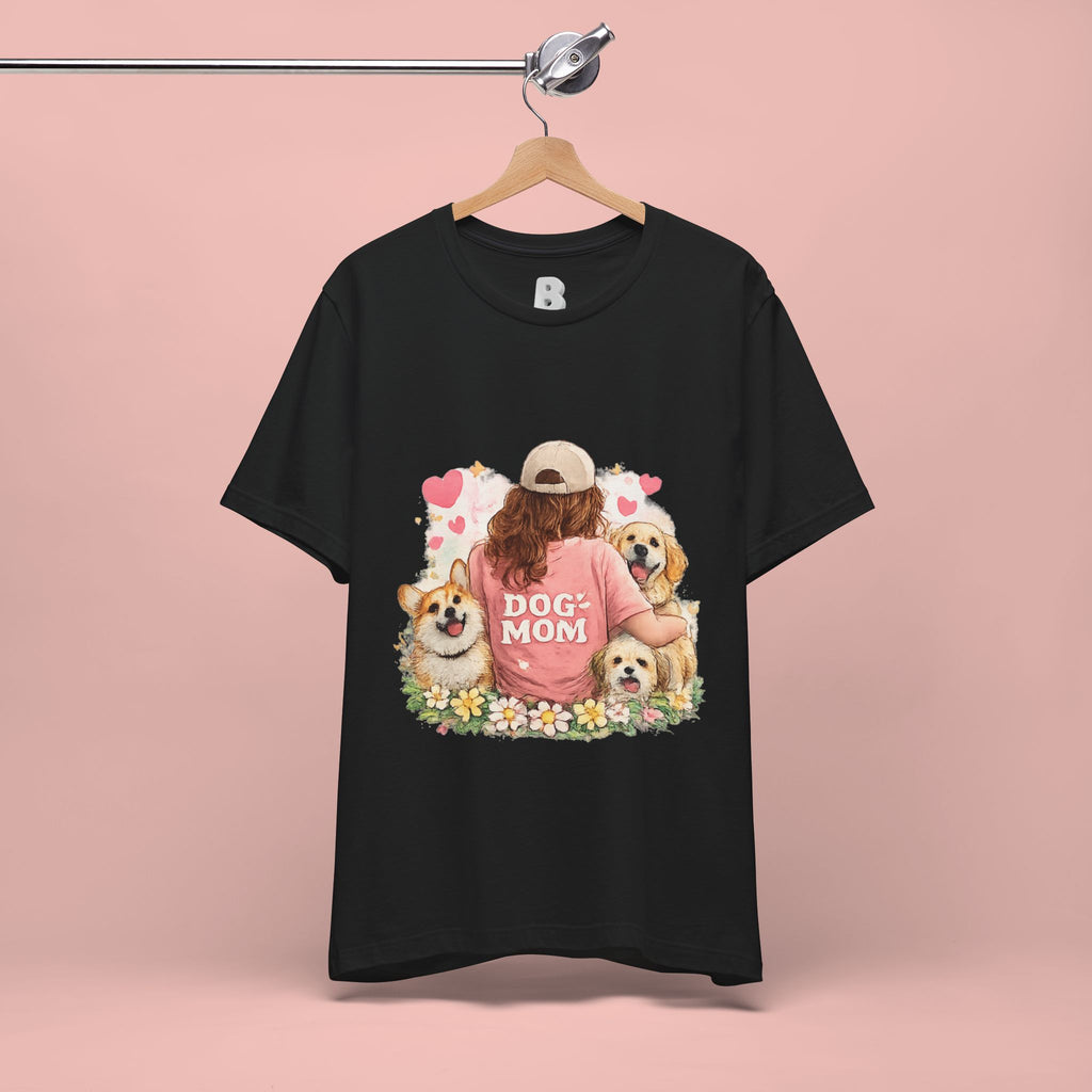 Dog Mom T-Shirt - Cute Woman with Dogs Graphic Tee