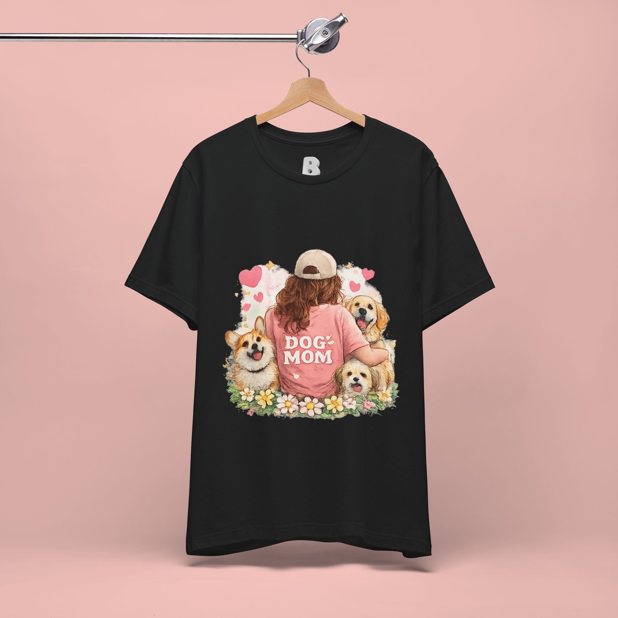 Dog Mom T-Shirt - Cute Woman with Dogs Graphic Tee