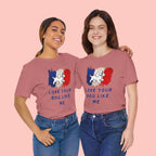 Love Your Dog Like Me T-Shirt — French Flag Heart Puppy Tee