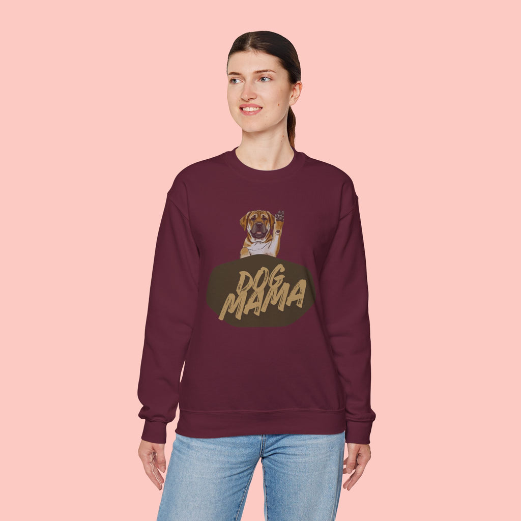 Dog Mama Crewneck Sweatshirt — Cute Puppy Graphic Pullover for Dog Lovers