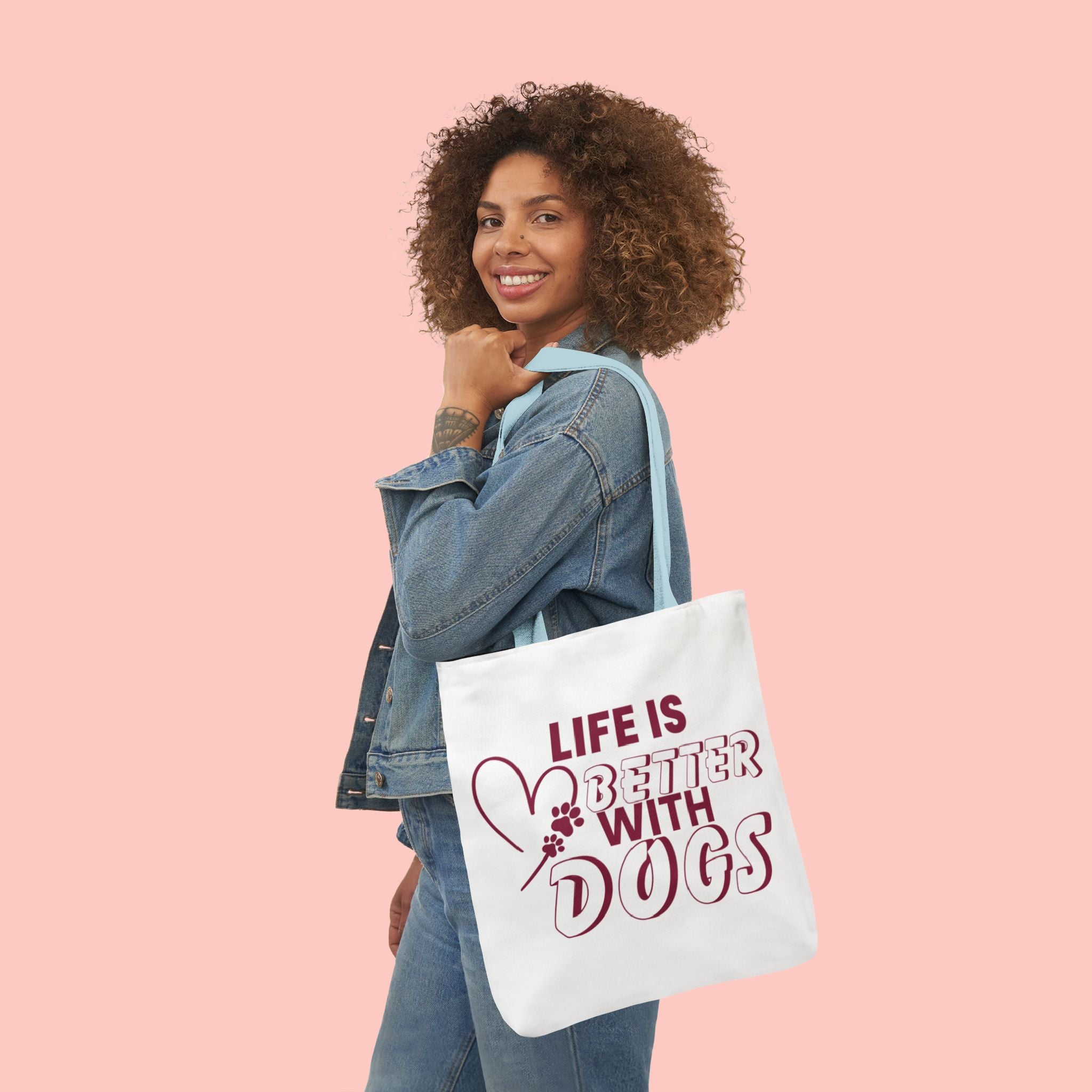 Life Is Better With Dogs Canvas Tote Bag