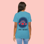Dog Mama Tee - Paw Print Heart Graphic Short Sleeve Shirt
