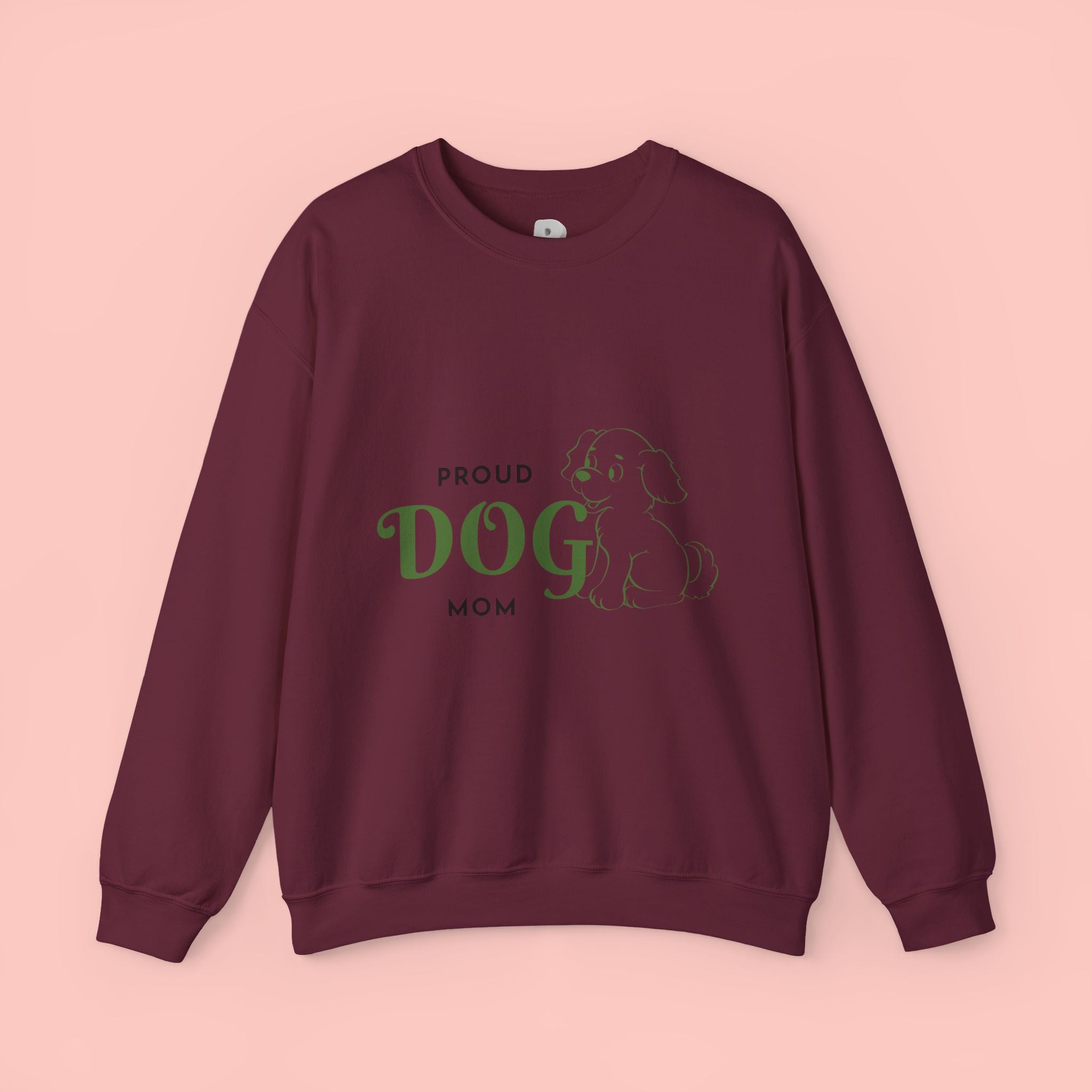 Proud Dog Mom Sweatshirt – Cute Dog Outline Crewneck for Pet Lovers