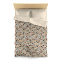 Cat Paw Print Duvet Cover — Cute Cartoon Cats & Paws Microfiber Bedding