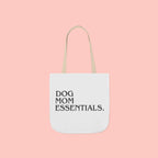 Dog Mom Essentials Canvas Tote — Funny Dog Mom Gift Tote Bag
