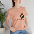 Two Paws, One Mom T-Shirt – Cute Dog Mom Paw Print Tee