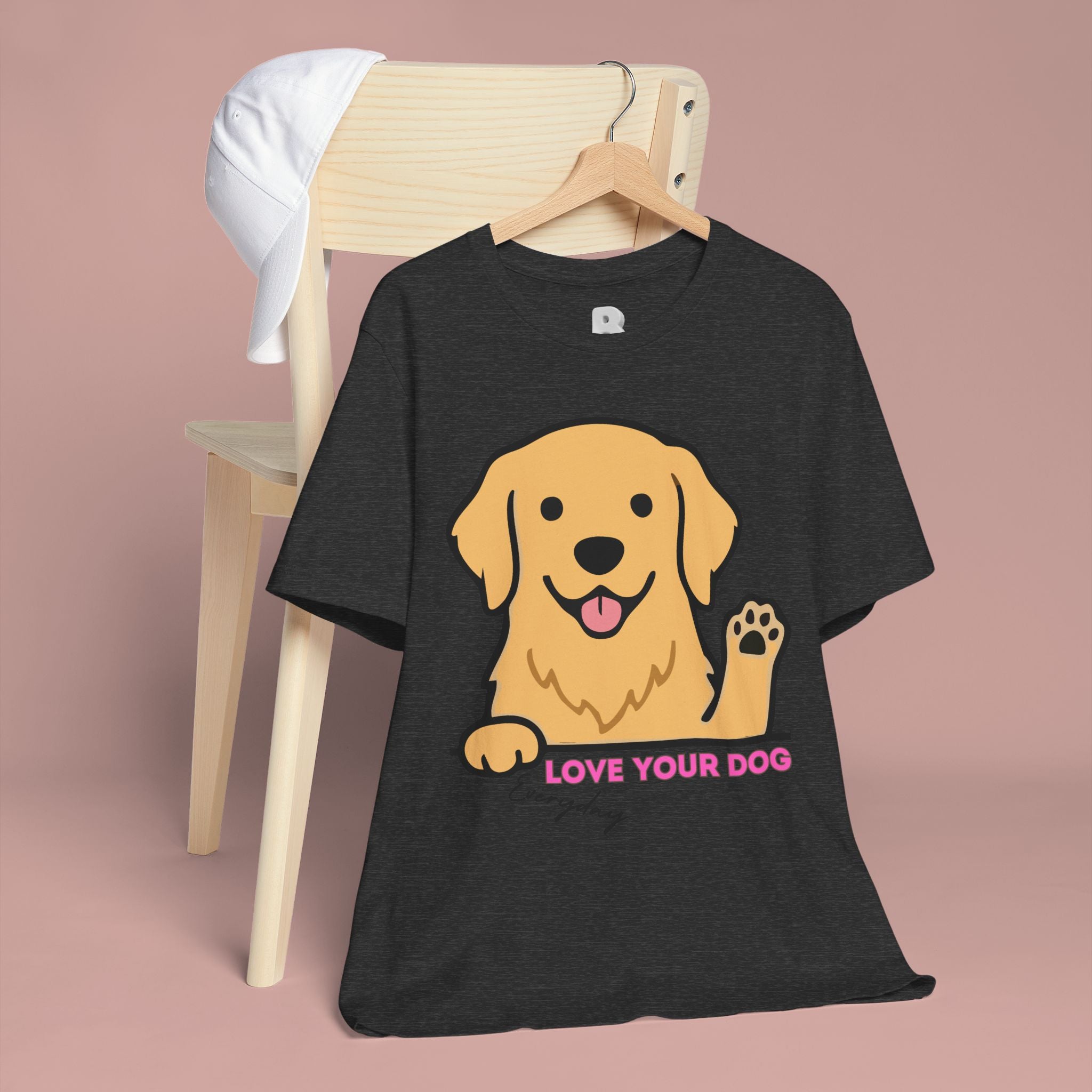 Love Your Dog Tee — Cute Golden Retriever Graphic T-Shirt
