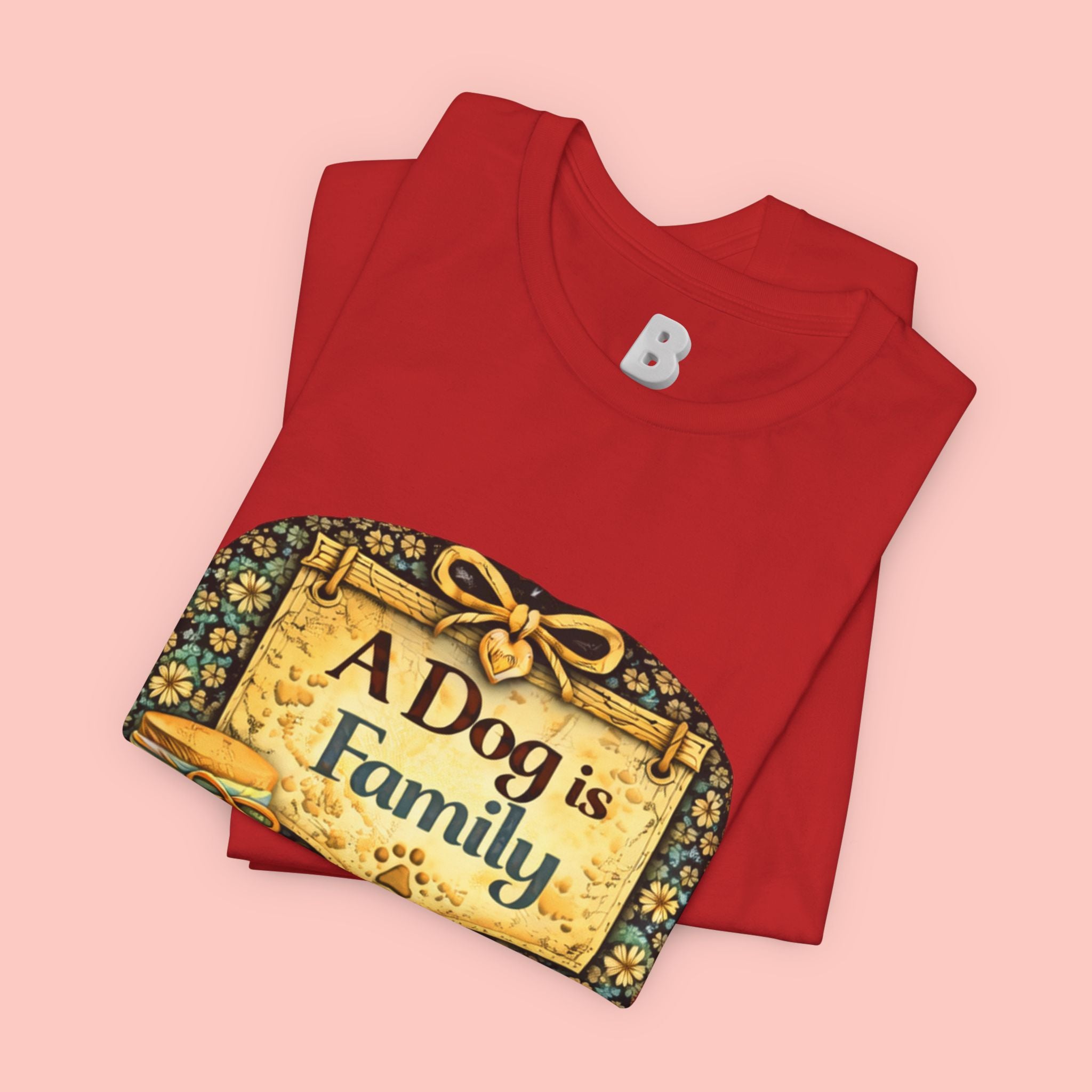 A Dog Is Family T-Shirt - Vintage Pet Lover Tee