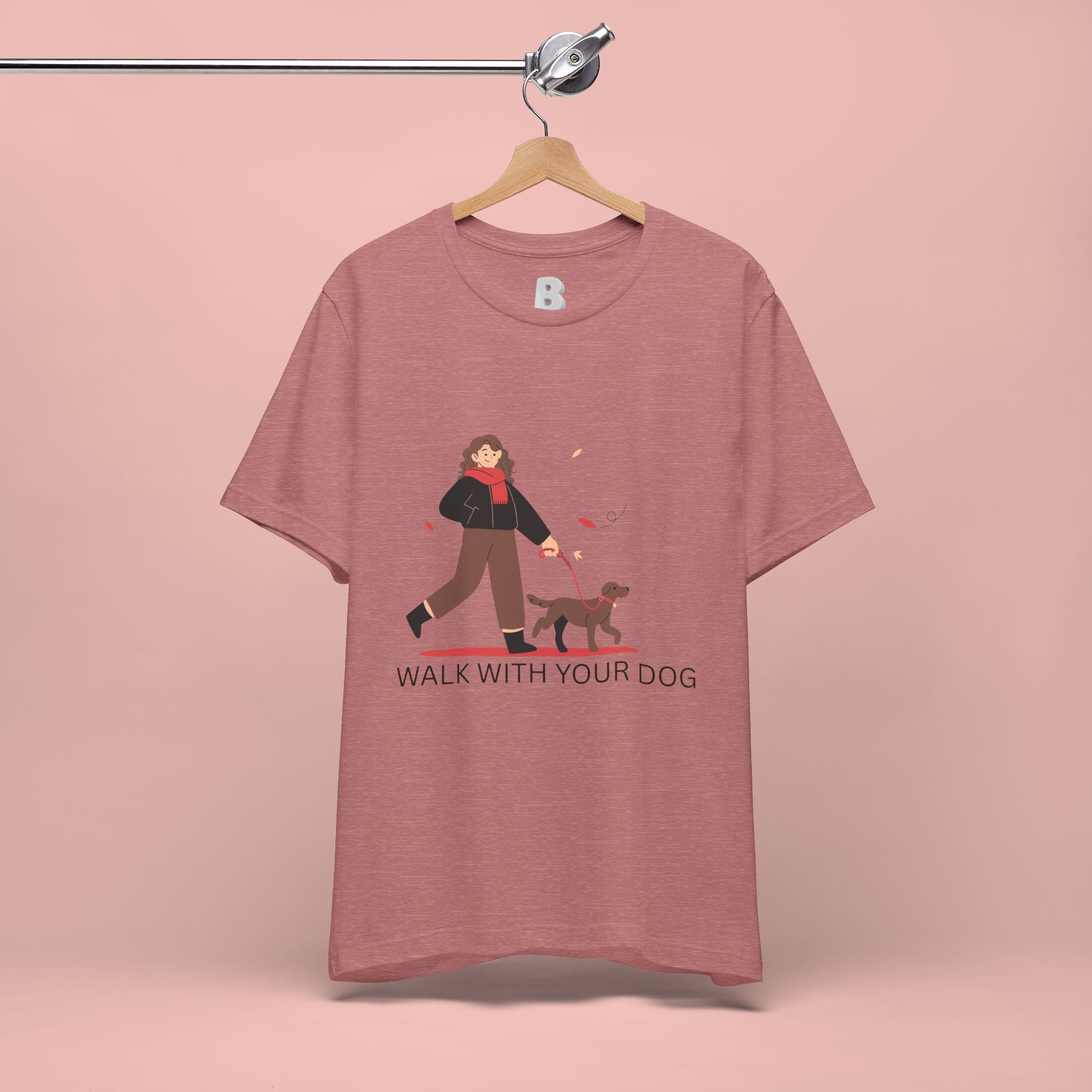 Walk With Your Dog Tee — Cute Dog Walking Graphic T-Shirt