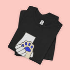 Dog Lover T-Shirt — "Love with my dog." Paw Print Graphic