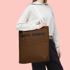 Dog Mom Tote Bag - 'Dog Mom' Printed Canvas Carryall, Gift for Dog Lovers
