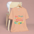 Less People More Dogs T-Shirt – Cute Dog Bowl & Bone Graphic Tee