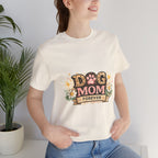 Dog Mom Forever T‑Shirt — Floral Paw Print Tee for Pet Lovers